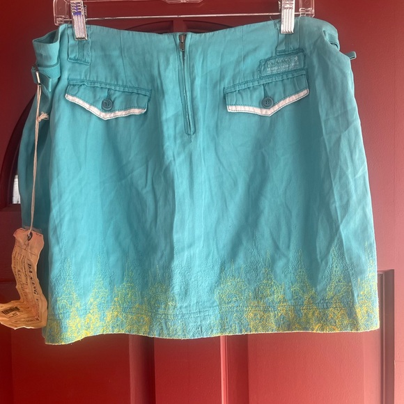 NWT Da-Nang 30% cottage 70% silk plated Mini skirt. Absolutely gorgeous on - Picture 2 of 7